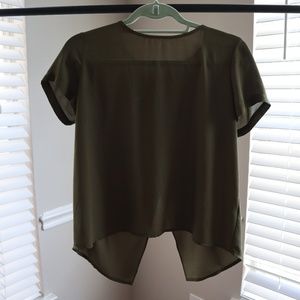 Green Open Back Shirt
